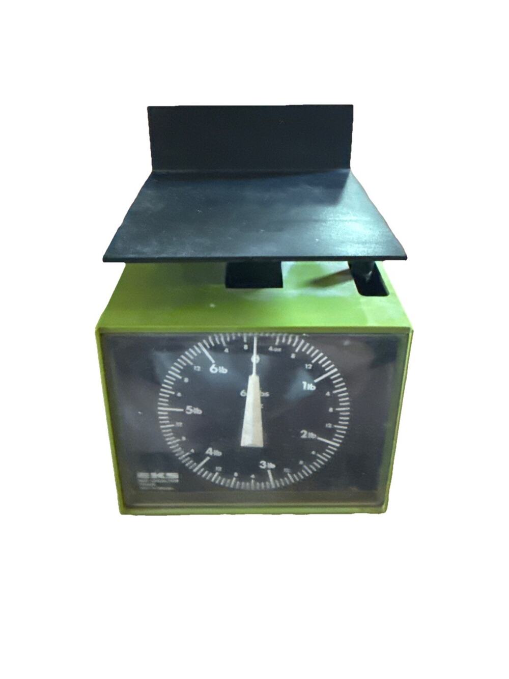 Vintage EKS Kitchen Scale Avocado Green 6 lb Plastic Analog Made in Sweden MCM